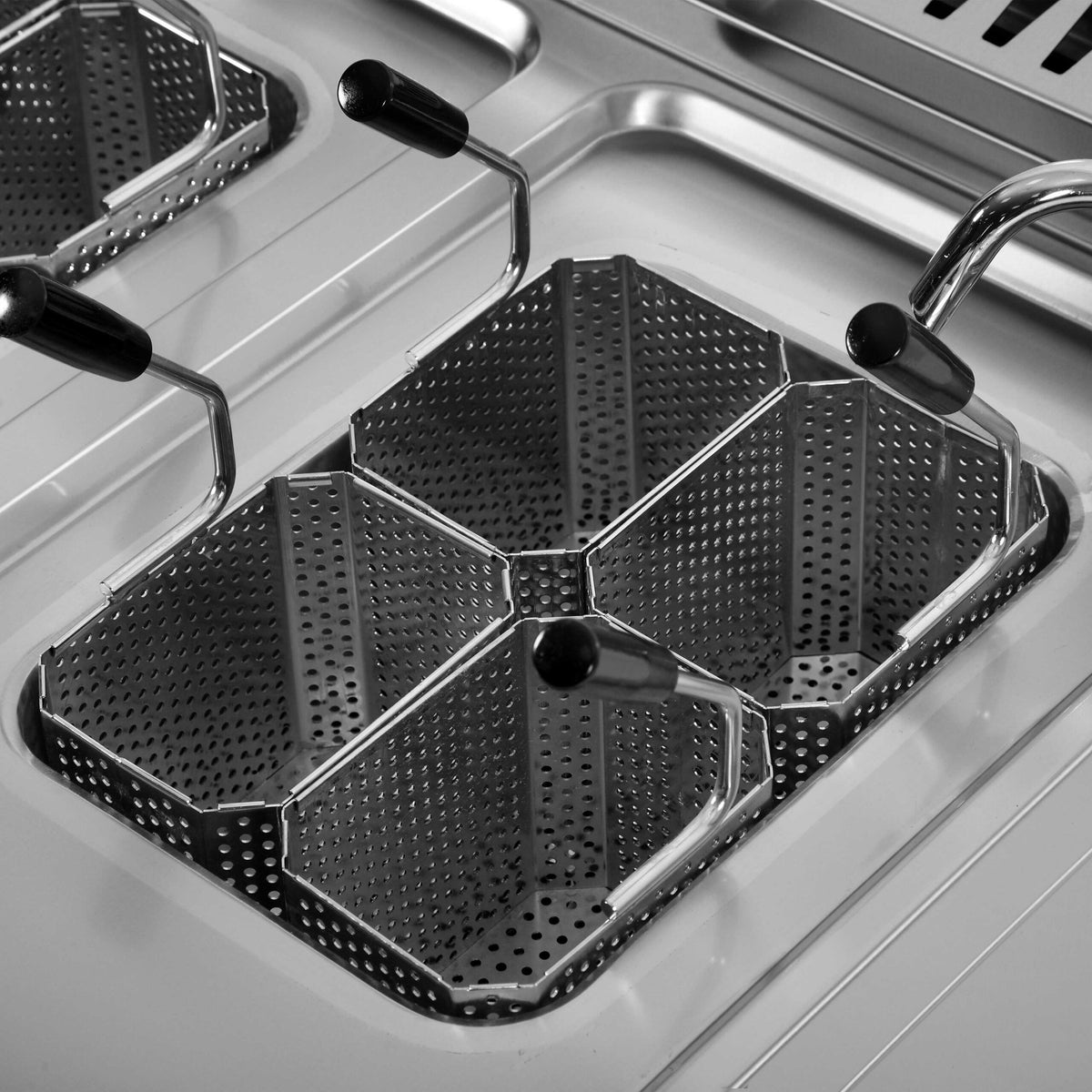 Cuiseur à pâtes électrique à poser 2 cuves 12 L - 18 kW - 400 V - L 800 x P 700 x H 300 mm - Unninox