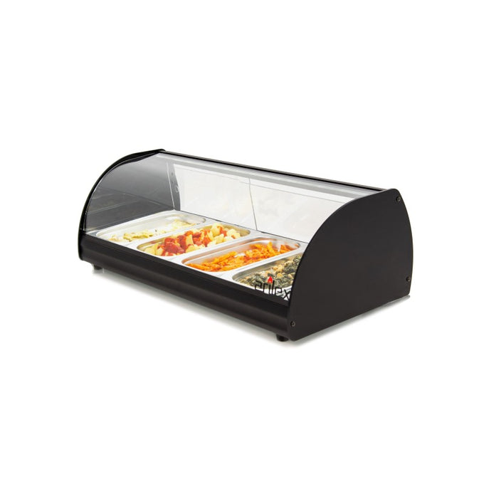 Vitrine chauffante - 4 plateaux GN1/3-40 - Avec lumière - Arilex