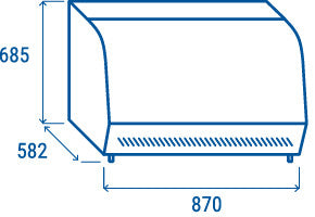 Vitrine chauffante de comptoir - 160 litres - Cool Head 870x582x685 mm 1500 W Coolhead - vue 5 - Vitrine chaude pro CHR - Cuistéo