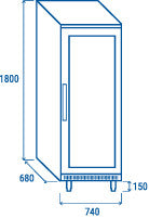 Vitrine réfrigérée 600 x 400 mm BYG 460 - Cool Head 400 L 104 W Coolhead - vue 8 - Armoire pâtissière pro CHR - Cuistéo