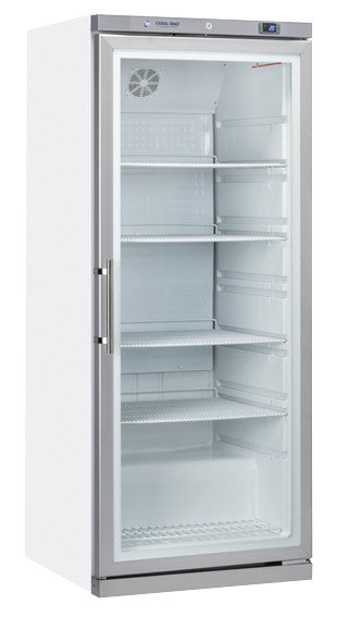 Vitrine réfrigérée 600L GN 2/1 - Température 2-8°C Éclairage LED 5 Étagères Alarme Serrure - Cool Head inox 775x797x1900 mm 150 W Coolhead - Armoire réfrigérée positive professionnel CHR - matériel cuisine pro - Cuistéo