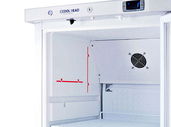 Vitrine réfrigérée GN 2/1 600L avec éclairage LED thermostat numérique et 5 étagères - Cool Head 775x797x1900 mm 150 W Coolhead - vue 5 - Armoire réfrigérée positive pro CHR - Cuistéo