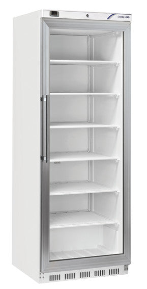 Vitrine réfrigérée négative 400L avec porte en verre thermostat digital 6 étagères serrure - Cool Head 600x723x1902 mm 450 W Coolhead - Armoire réfrigérée négative professionnel CHR - matériel cuisine pro - Cuistéo