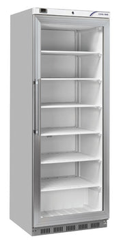 Vitrine réfrigérée négative 400L congélateur porte vitrée en inox thermostat numérique éclairage LED - Cool Head 600x723x1902 mm 450 W Coolhead - Armoire réfrigérée négative professionnel CHR - matériel cuisine pro - Cuistéo