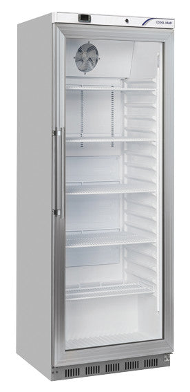 Vitrine réfrigérée positive 400L thermostat numérique portes réversibles 4 étagères acier inoxydable - Cool Head 600x723x1890 mm 200 W Coolhead - Armoire réfrigérée positive professionnel CHR - matériel cuisine pro - Cuistéo
