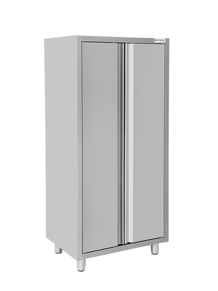 Armoire haute inox à vaisselle 2 portes battantes - L 800 x P 700 x H 1800 mm - Unninox