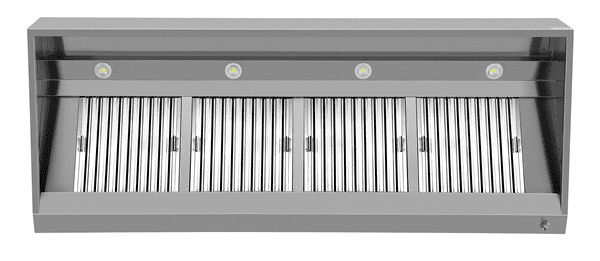 Hotte murale inox - L 2400 x P 950 x H 400 mm - Unninox