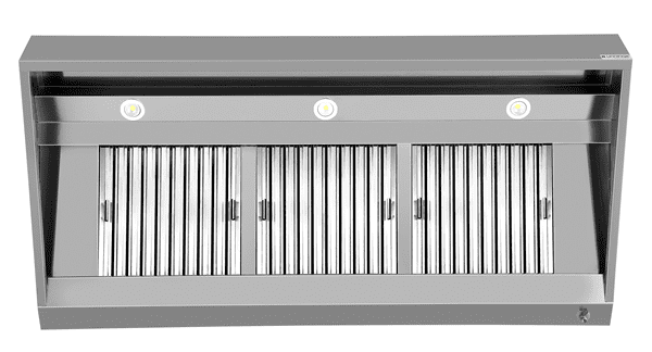 Hotte murale inox - L 1800 x P 950 x H 400 mm - Unninox