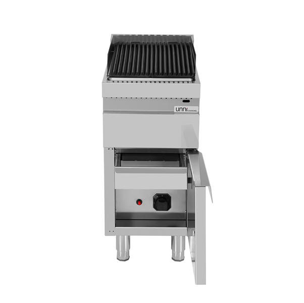 Grill vapeur gaz sur meuble - L 400 x P 700 x H 850 mm - Unninox