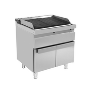 Grill vapeur gaz sur meuble - L 800 x P 700 x H 850 mm - Unninox