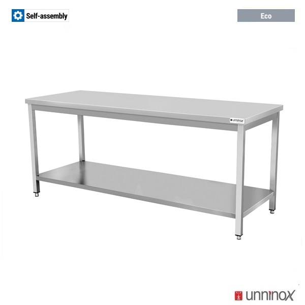 Table inox sans dosseret gamme Eco - L 1000 x P 700 x H 850 mm - Unninox