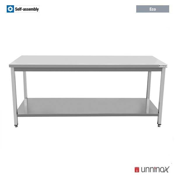Table inox sans dosseret gamme Eco - L 1600 x P 700 x H 850 mm - Unninox